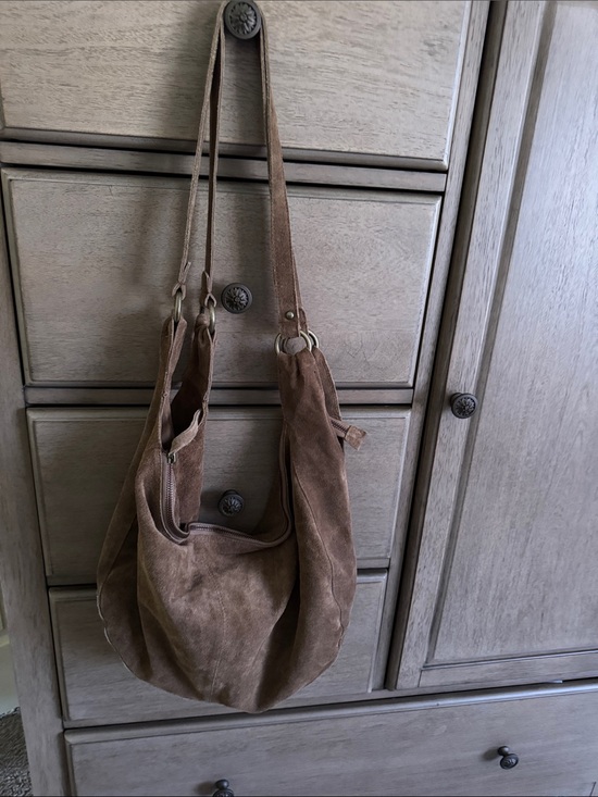 Free People Handbags - Free People Brown Suede Hobo Shoulder Bag